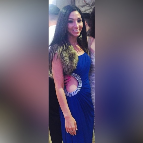 Worn once, Cache navy dress Perfect For Prom - Picture 4 of 4